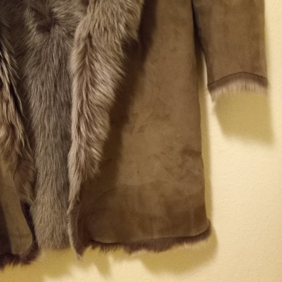 Reversible Toscano Shearling Genuine Sheepskin Coat Luxury Warmth Boho Luxury - Picture 6 of 16